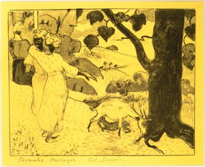 Martinique Pastorals, fra Volpini Suite: Lithografiske tegninger, 1889., 1889. af Paul Gauguin