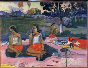 "Nave Nave Moe" (The Sacred Spring: Sweet Dreams) Maleri af Paul Gauguin (1848-1903) (Post-Impressionism) 1894 Dim. 73x98 cm Sankt Petersborg, museum for Eremitagen af Paul Gauguin