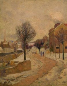 Parisisk forstad i sneen af Paul Gauguin