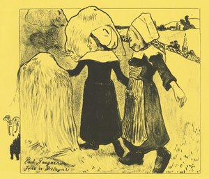 Fornøjelser ved Brittany Joies de Bretagne, 1889 af Paul Gauguin