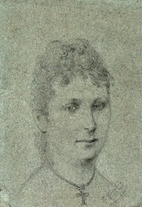 Portræt af Mette-Sophie Gad, ca 1873. af Paul Gauguin