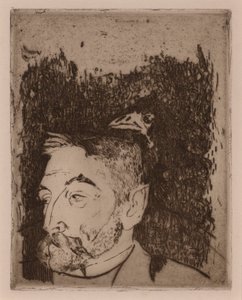 Portræt af Sat?fane Mallarm? af Paul Gauguin