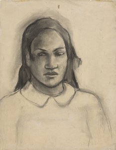Portræt af Tehamana, 1891-93 af Paul Gauguin
