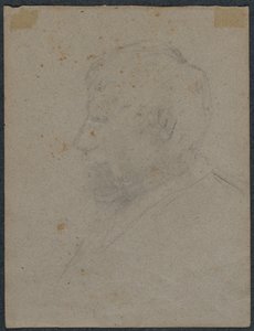 Profil Buste of a Man (verso) af Paul Gauguin