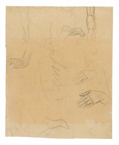 Skitser af figurer, hænder og fødder (relateret til maleriet Aha oe feii? [Hvad! Er du jaloux?]) af Paul Gauguin