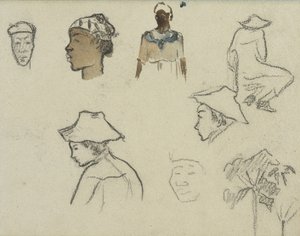 Skitser af Figurer og Løv af Paul Gauguin