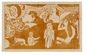 Love, and You Will Be Happy, fra Suite of Late Wood-Block Prints af Paul Gauguin