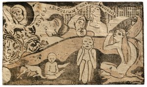 Love, and You Will Be Happy, fra Suite of Late Wood-Block Prints af Paul Gauguin