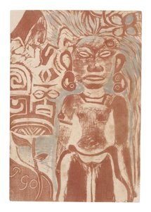 Tahitiansk idol - gudinden Hina af Paul Gauguin