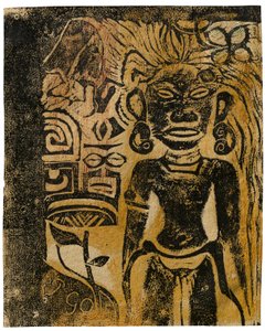 Tahitisk idol, Gudinden Hina, 1894-95 af Paul Gauguin