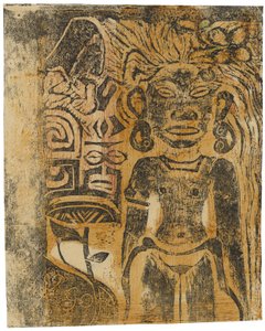 Tahitiansk idol, Gudinden Hina, 1894-95 af Paul Gauguin