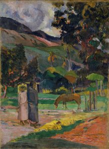 Tahitiansk landskab af Paul Gauguin