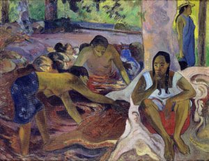 Tahitiske fiskerkvinder af Paul Gauguin