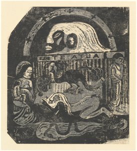 Te Atua The Gods Small Plate, i eller efter 1895. af Paul Gauguin
