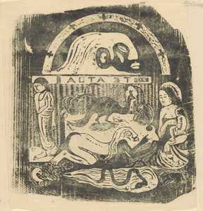 Te Atua The Gods Small Plate [recto], i eller efter 1895. af Paul Gauguin