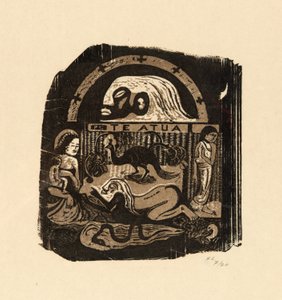 Te atua (Guden), fra Suite of Late Wood-Block Prints af Paul Gauguin