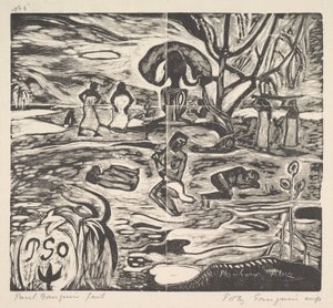 Guds dag, 1894-95. af Paul Gauguin
