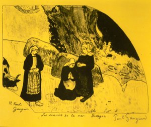 The Drama of the Sea, Bretagne, fra Volpini Suite: Dessins lithographiques, 1889., 1889. af Paul Gauguin
