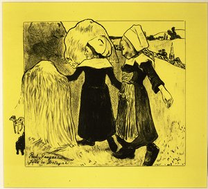 The Joys of Brittany, fra Volpini Suite: Dessins lithographiques, 1889., 1889. af Paul Gauguin