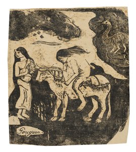The Rape of Europa, fra suiten af sene træsnit af Paul Gauguin