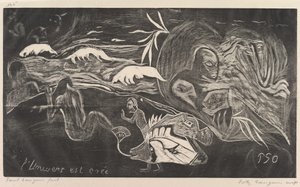 Universet er skabt Universet er skabt, fra duften Noa Noa, 1893-94. af Paul Gauguin