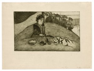 Kvinden med Fig af Paul Gauguin