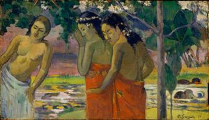 Tre tahitianske kvinder, 1896 af Paul Gauguin