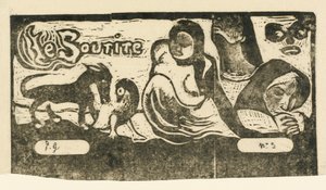 Titelside til Le Sourire Smilets titel, i eller efter 1895. af Paul Gauguin