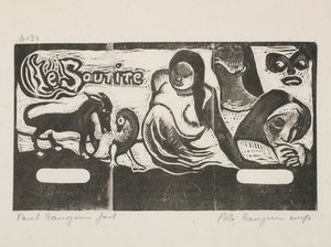 Titlen på "Smilet (Smiltitel)" af Paul Gauguin