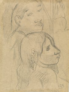 To markiser [verso], ca. 1902. af Paul Gauguin