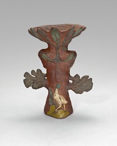 Vase i form af en tropisk plante med fugl og guddom, 188788. af Paul Gauguin