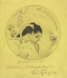 Volpini Suite: Design til en plade: Leda and the Swan af Paul Gauguin