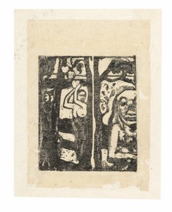 Kvinde plukker frugt og Oviri af Paul Gauguin