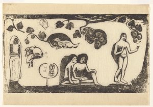 Kvinder, dyr og løv af Paul Gauguin