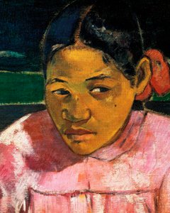 "Kvinder fra Tahiti" eller "På stranden" (detaljer) af Paul Gauguin