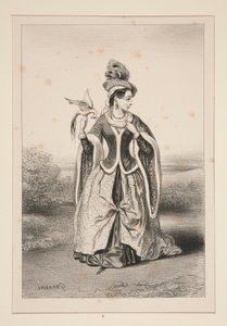 (CHATELAINE MIDDELALDER.) af Paul Gavarni