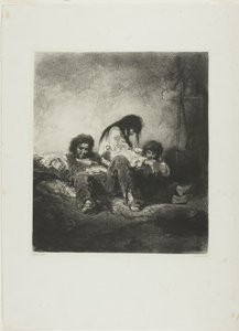 En fattig Familie af Paul Gavarni