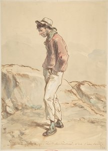 En sømand, der står på kysten, 1859-60. af Paul Gavarni