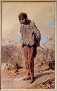 15 dårlige minutter. En dømt har galgen. Akvarel og gouache af Paul Gavarni (1804-1866) af Paul Gavarni