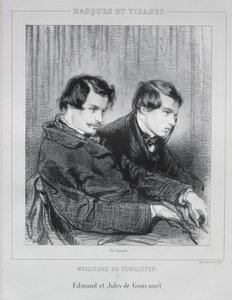 Edmond og Jules de Goncourt, 1853. af Paul Gavarni