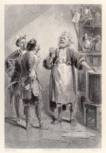Gulliver træder ind i et rum i det store akademi i Lagado, der er fyldt med en frastødende lugt, fra den franske udgave af Gullivers Travels af Jonathan Swift