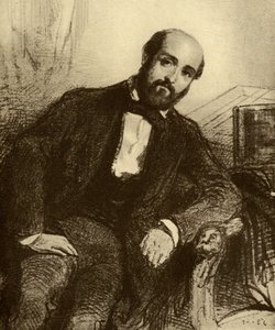 Henry Murger (1822-61) af Paul Gavarni