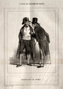 Kostumehistorie i Frankrig: Bourgeois of Paris af Paul Gavarni
