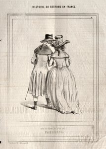 Kostumehistorie i Frankrig: Parisere, 1843. af Paul Gavarni