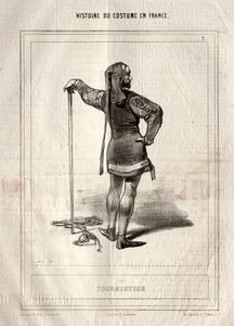 Kostumehistorie i Frankrig: Tormenteur, 1843. af Paul Gavarni