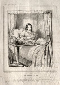 Skuespillerinderne: Ved den lille solopgang..., 1843. af Paul Gavarni