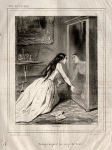 Skuespillerinder: Beskyt Herren! en kristen jomfru, 1843. af Paul Gavarni