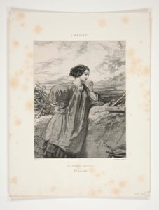 Kvindelige kunstnere/ Ms. Marie de N af Paul Gavarni