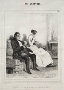 The Lorettes, 1842. af Paul Gavarni