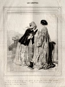 The Lorettes, 1842. af Paul Gavarni
